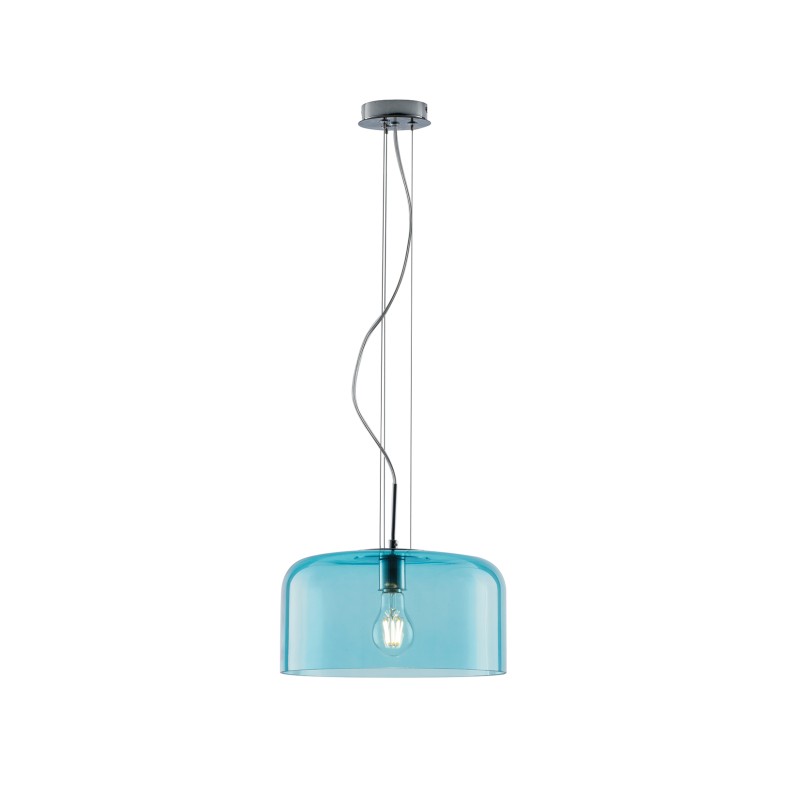 SUSPENSION GIBUS TURCHESE 1XE27 35X35X150CM